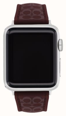 Coach Apple Watch Strap (38/40/41mm) Burgundy Silicone Strap 14700320