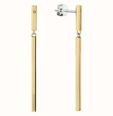 Tommy Hilfiger Ladies LINEAR Gold-Tone Droop Earrings 2780955