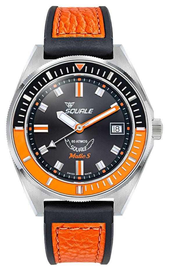 Squale MATICBKOBK.RLOR Matic S Automatic (39mm) Sunray Black Watch