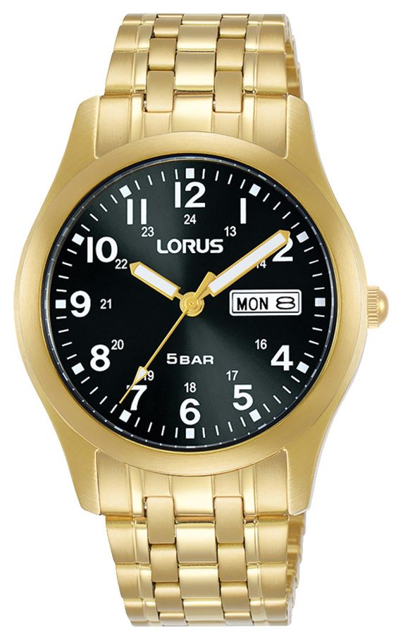 Lorus RXN76DX9 Classic Day/Date (38mm) Black Sunray Dial / Watch
