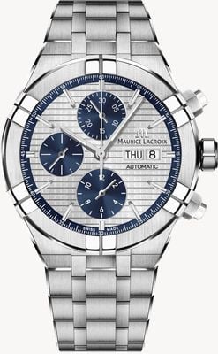 Maurice Lacroix Aikon Automatic Chronograph Day/Date (44mm) Silver Dial / Stainless Steel AI6038-SS002-131-1
