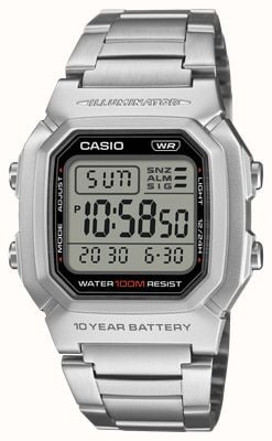 Casio Illuminator Multi-function (36.8mm) Digital Display / Stainless Steel Bracelet W-800HD-1AVEF