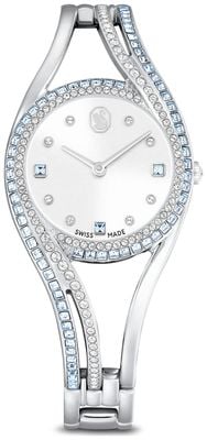 Swarovski Hyperbola Bangle Watch (28mm) Silver Dial / Stainless Steel Bracelet 5715463
