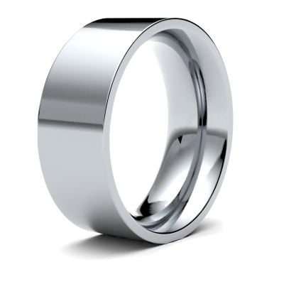 James Moore Wedding Ring  | 8mm | Heavy | Size Flat Court | AG_8LHE-9W AG_8LHE-9W