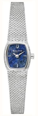 Bulova Classic 'Goddess of Time' (17mm) Blue Sodalite Dial / Stainless Steel Textured Mesh Bracelet 96L343