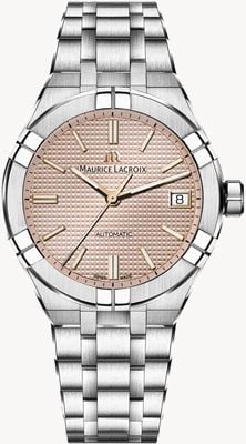 Maurice Lacroix Aikon Automatic (39mm) Ecru Clous de Paris Dial / Stainless Steel AI6007-SS002-731-1