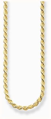 Thomas Sabo Cord Chain Necklace 1.10mm Thick Gold Plated 50cm KE1348-413-12-L50