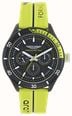 Aston Martin Aramco Formula One™ Team PIT W Quartz Multifunction (46mm) Black Dial / Yellow Silicone Strap MTFP1F502