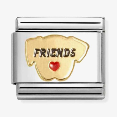 Nomination Classic Dog Head 18ct Gold Charm 030285/69