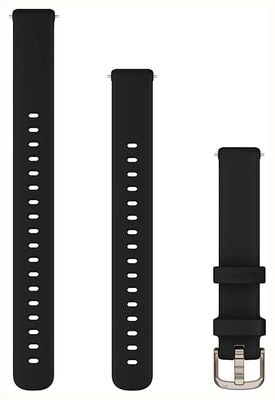 Garmin Lily® 2 Bands (14mm) Black Silicone, Cream Gold Hardware 010-13302-02