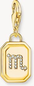 Thomas Sabo Gold-Plated Charm Pendant Zodiac Sign Scorpio With Zirconia 2160-414-39