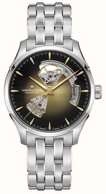 Hamilton Jazzmaster Open-Heart Automatic (40mm) Gold Gradient Dial / Stainless Steel Bracelet H32675101