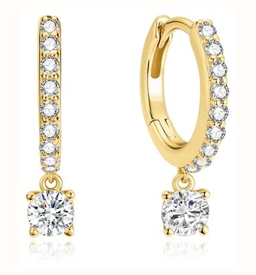 Ania Haie Gold Dangling Sparkle Huggie Hoop Earrings E075-09G