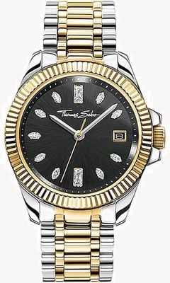 Thomas Sabo | Women's | Divine | Two-Tone Steel Bracelet | Black Dial | WA0370-291-203-33
