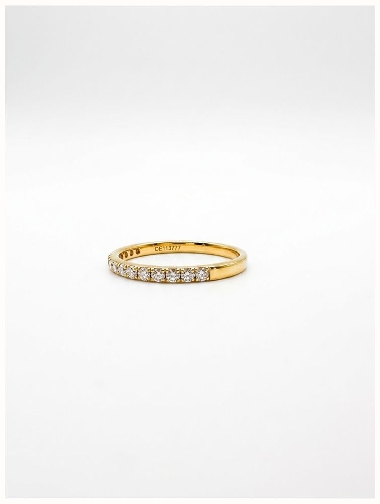 James Moore & Co 0.27ct Round Brilliant Natural Diamond 18ct Yellow Gold Half Eternity Ring E42264-27 - alternate view 2