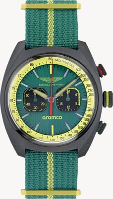 Aston Martin Aramco Formula One™ Team DWF Quartz Chronograph (43mm) Podium Green Dial / Podium Green NATO Strap MTFD1F501