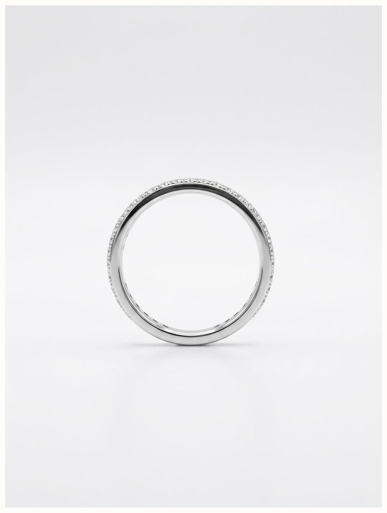 0.50ct Round Brilliant Natural Diamond 18ct White Gold Full Eternity Ring JM8519 - alternate view 3