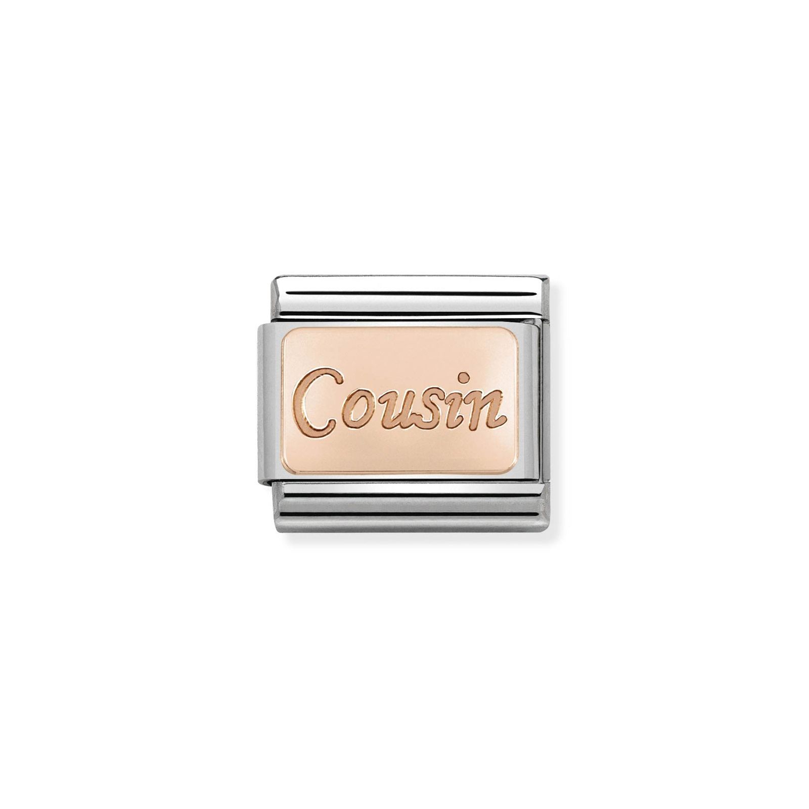 Nomination 430108/15 Classic Cousin 9ct Rose Gold & Steel Jewellery