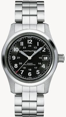Hamilton Khaki Field Automatic (38mm) Black Dial / Stainless Steel Bracelet H70455133