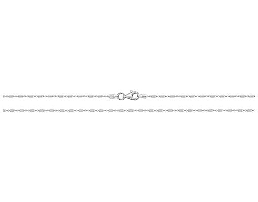 Treasure House G1300/20 Silver Diamond Cut Tube Chain 20 Jewellery