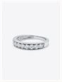 0.75ct Natural Diamond Princess Cut Platinum Half Eternity Ring JM3524 - alternate view 2