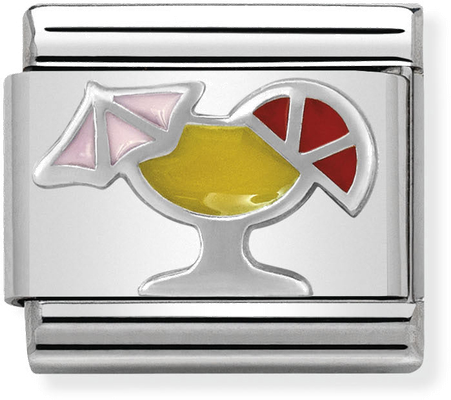 Nomination Classic Cocktail Sterling Silver & Steel Enamel Charm 330202/26