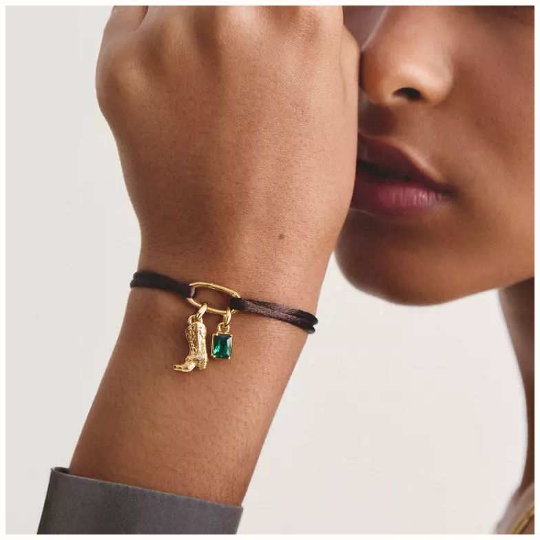 Thomas Sabo THOMAS SABO Charm Club Connect 18ct Yellow Gold Plated Cubic Zirconia Cowboy Boot Charm CC1325-M01-14 - alternate view 3