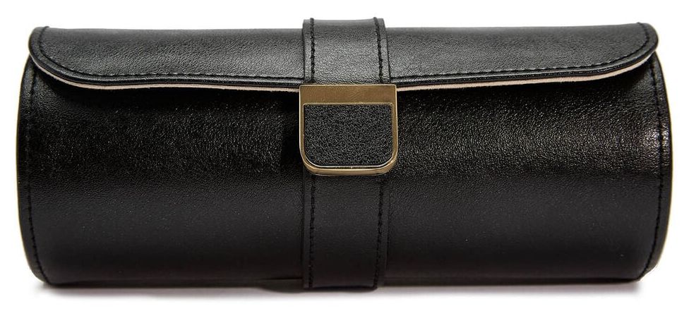 WOLF 213902 Palermo Double Watch Roll with Jewellery Case in