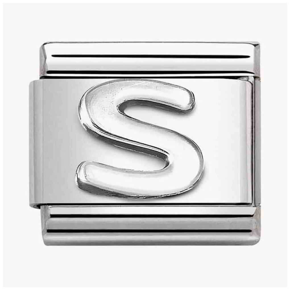 Nomination 330113/19 Classic Letter S Oxidised Charm Jewellery
