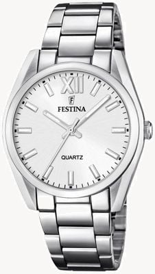Festina Acero Clasico (36.8mm) Silver Dial / Stainless Steel Bracelet F20622/1
