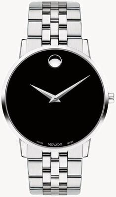 Movado Men's Museum Black Dial Stainless Steel Bracelet 0607199