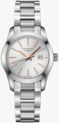 LONGINES Conquest Classic (29.5mm) Silver Sunray Dial / Stainless Steel Bracelet L22864726