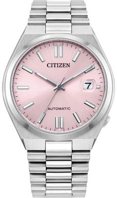 Citizen Tsuyosa Automatic (37mm) Sunray Pastel Pink Dial / Stainless Steel Bracelet NJ0200-50Z