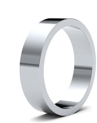 James Moore Wedding Rings | 9ct White Gold | 5mm | Light | Flat | AG_5LLF-9W