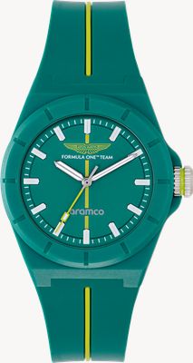Aston Martin Aramco Formula One™ Team SHD Quartz (38mm) Podium Green Dial / Podium Green Silicone Strap MTFH1F602