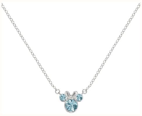 Disney Silver Cz Minne mouse Birthstone Necklace- March N905424SMARL-16.PH