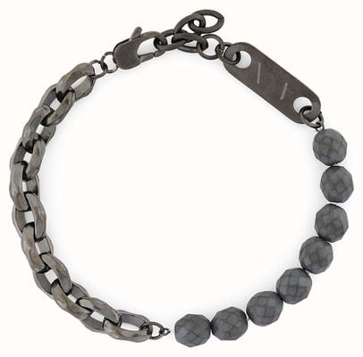 Armani Exchange Mens Gunmetal Hematite Chain Bracelet AXG0151060
