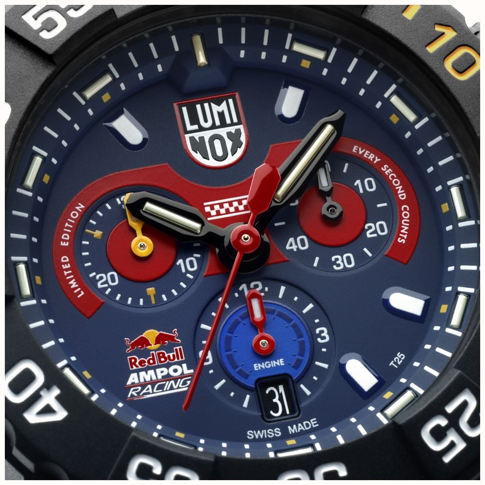Luminox Red Bull AMPOL Racing 3580 Series Limited Edition (45mm) Blue Dial / Blue EPDM Rubber Strap XS.3581.ARB.N - alternate view 6