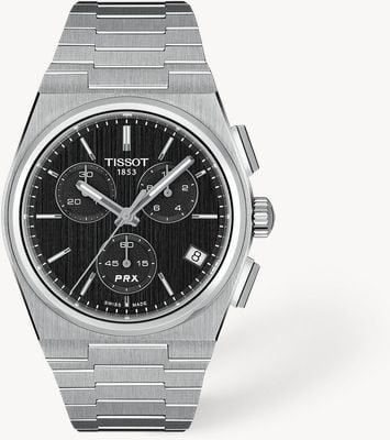 Tissot PRX Chrono Quartz 41mm Mens Watch Black Watch T1374171105100