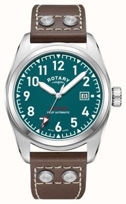 Rotary Commando | Green Dial | Brown Leather Strap GS05470/73