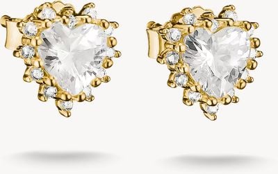 Thomas Sabo gold plated heart shaped earrings H2315-M01-14