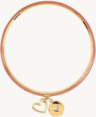 Radley Jewellery Heart Street Pale Pink Heart Gold Plated Bangle RYJ3624S