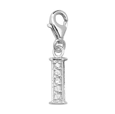 Treasure House G6282/I Silver Cubic Zirconia 'I' Initial Jewellery