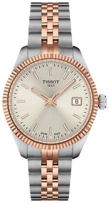 Tissot Ballade 34mm Ladies Watch Silver And Rose Gold T1560102203101