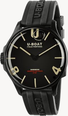 U-Boat Darkmoon PVD (44mm) Black Dial / Black Vulcanised Rubber Strap 8464/D