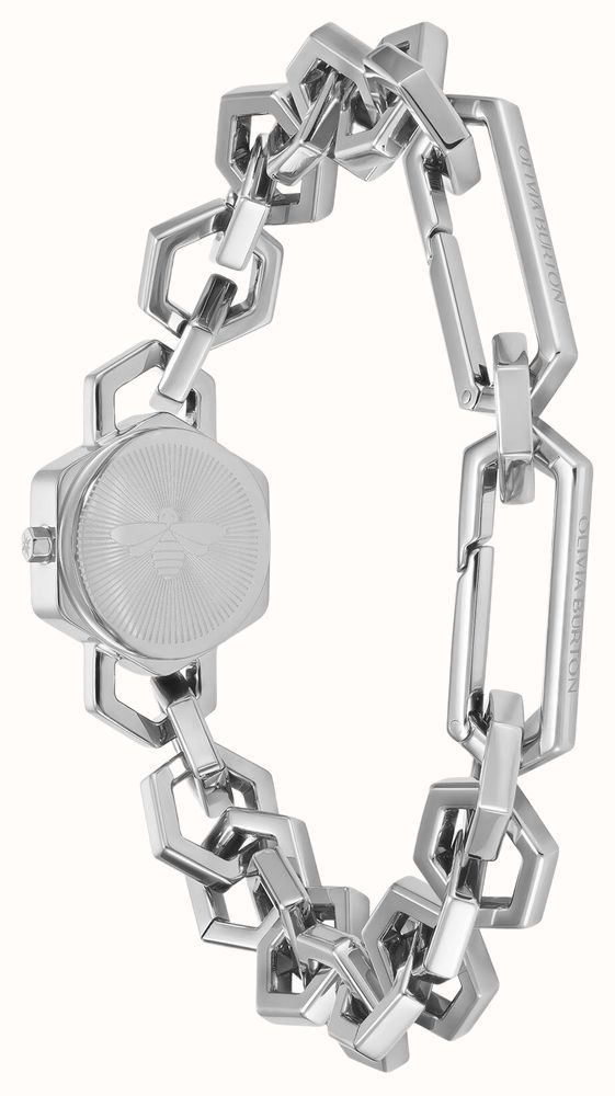 Olivia Burton 20mm Hex Link Mini Silver Bracelet 24000393 - alternate view 4