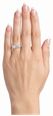 James Moore & Co 0.80ct Round Brilliant Natural Diamond 18ct White Gold Trilogy Ring J27779 - alternate view 4