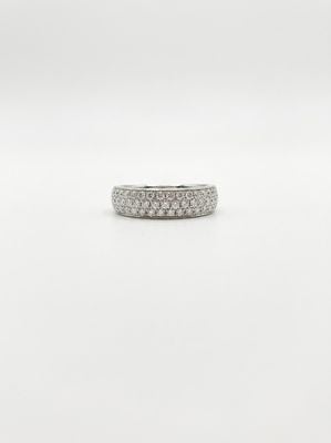 James Moore & Co 0.60ct Round Brilliant Natural Diamond Platinum Pavé Ring CR300138