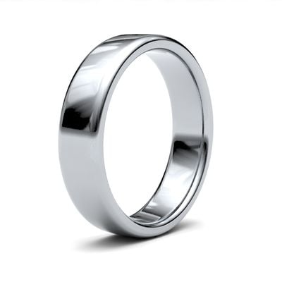 James Moore Wedding Rings | 9ct White Gold | 5mm | Medium | Soft Court | AG_5LMS-9W