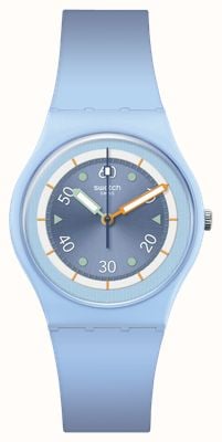 Swatch FROZEN WATERFALL (34mm) Blue Dial / Blue Silicone Strap SO31L100